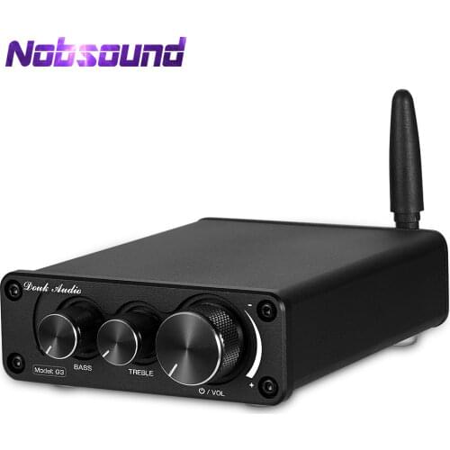 2021 Nobsound Mini TPA3116 Bluetooth 5.0 HiFi Power Amplifiers Stereo Home Audio Digital Sound Amplifier With Treble Bass