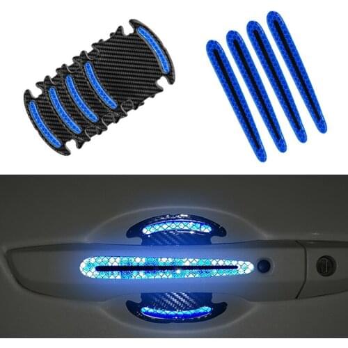 3D Car Reflective Sticker Car door handle door bowl Cover Accessories for Volkswagen vw POLO Tiguan Passat CC Golf GTI R20 R36