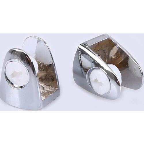 4Pcs Zinc Alloy Mouth Type Glass Clamp Support Wall Mounted Adjustable Brackets for 14-17mm Thickness Glass