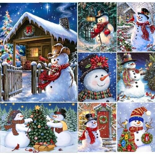 5d Diamond Painting Full Drill Square Mosaic Winter Snow Christmas Igloo Landscape Diamond Embroidery Cross Stitch Wall Decor