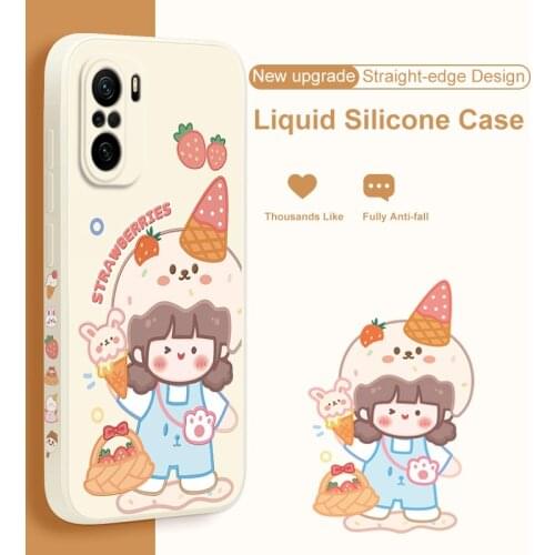 ASINA Straight-sided Edge Case For Xiaomi Poco F3 F2 Pro Official Original Liquid Silicone Cases For Xiaomi Poco X2 Cover Funda