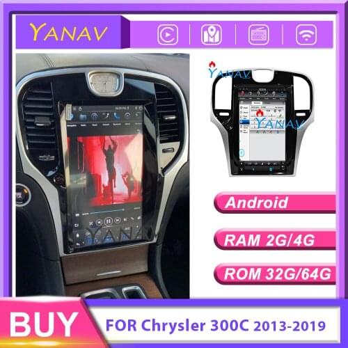 13.3'' Vertical Screen car stereo GPS Navigation for Chrysler 300C 2013-2019 Car radio multimedia Android car video DVD player