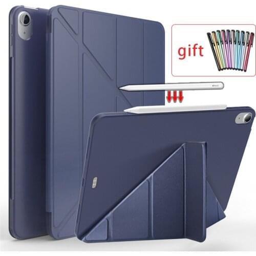 Air 4 Case For New iPad Air 4 10.9 2020 Smart PU Leather Magnetic tablet cover For iPad 10.9in case Ultra Thin Soft back+Pencil