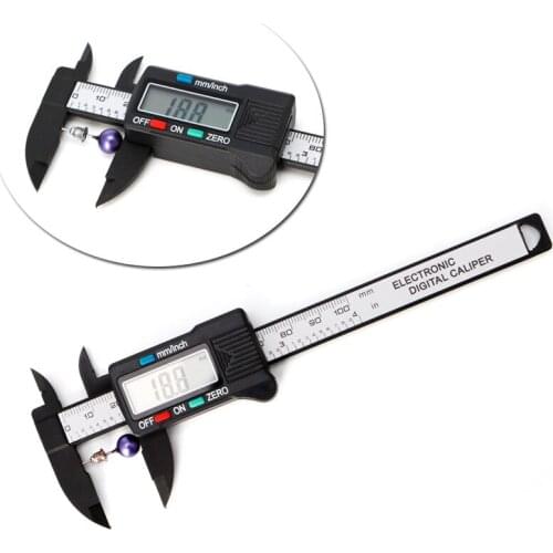 2018 100mm LCD Digital Electronic Carbon Fiber Vernier Caliper Gauge Micrometer Measuring Stone Bead Gem Jewelry Tool 17_35