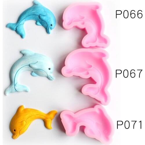 Dolphin Combination Silicone Mold Ice Sculpture Stereo Mold P071