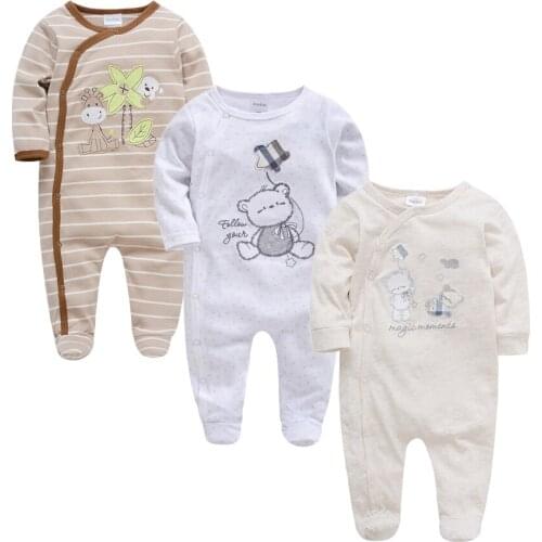 KAVKAS Baby Boys Girls Romper Cotton Long Sleeve Letter Jumpsuit Infant Clothing Autumn Newborn Baby Clothes