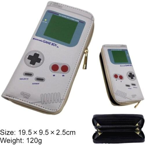 Cartoon Play Station Handle Controller PU Zipper Wallet Credit Card Holders Layers Boys Girls Leather Coin cosplay Long Handbag