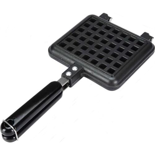 Waffle Cookie Mold Grids Rectangle Cake Mould with Handle Bakeware Gas DIY Bakery Family Baking Tool N h1