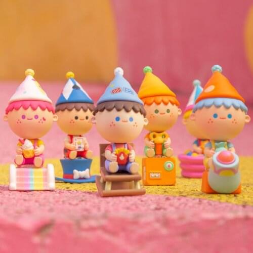 Blind Box Toys Full Set PAN Colorful Paradise Series Anime Figure Action Doll Guess Bag Suprise Model Cute Figurine Gift For Kid