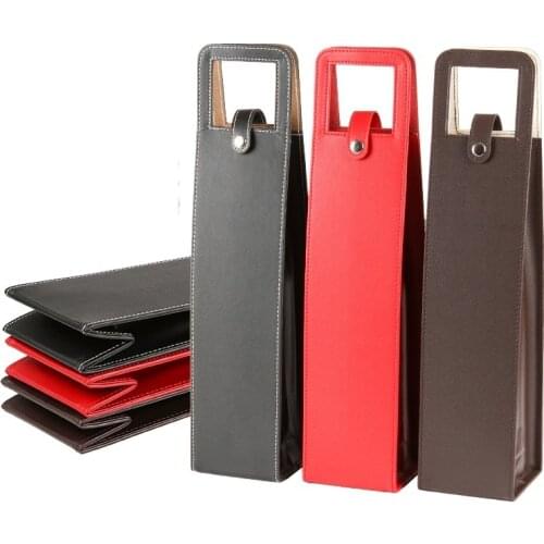 Manufacturers custom-made wholesale direct selling wine bags of wine packaging gift boxes Red wine only leather box(00030)