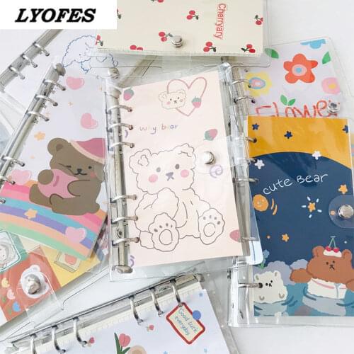 Kawaii Sketchbook Budget Book Cute Notebooks and Journals Cuaderno School Supplies Notebook Office Supplies 6 Ring Binder Diary