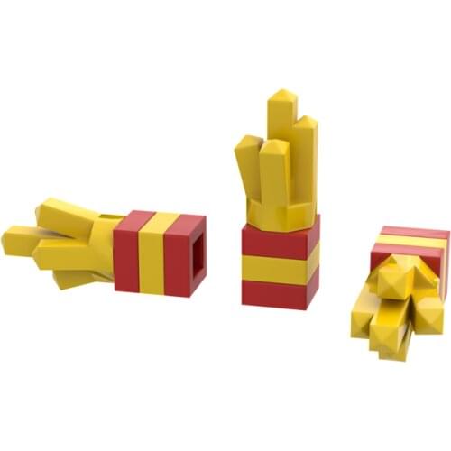 [MOC Hub] 15PCS French Fries Building Blocks Compatible Major Brand Kids Toys 33121 Early Learning Education Gifts
