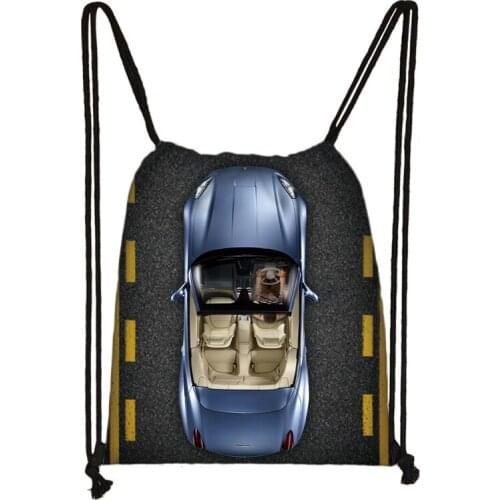 Cool Car Van Cartoon Drawstring Bag Backpack Daily Casual knapsack Drawstring Bags Storage Bags