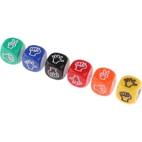 Rock Paper Scissors Dice Board Game Counting Cubes Dice Set for Kids Game Lovers