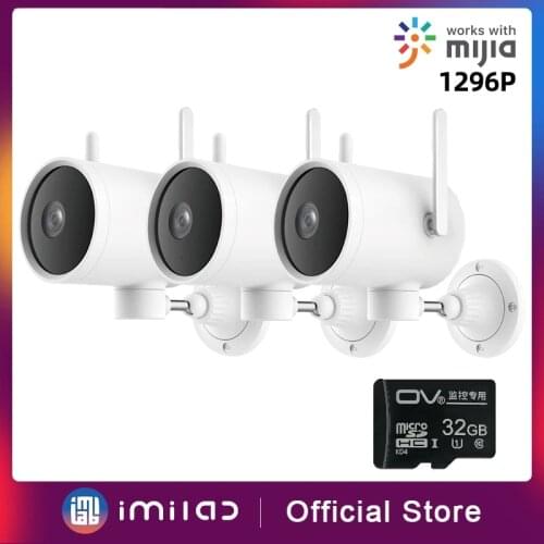 Imilab Global Version Outdoor Smart Camera Imilab EC3 Waterproof IP Camera Update 2K HD CCTV Wi-Fi Hotspot Router Rotatable