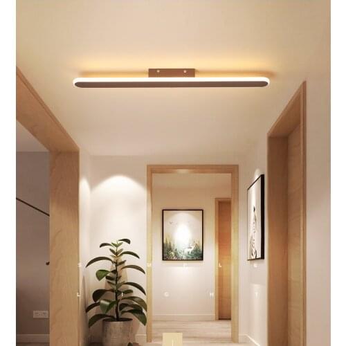 Modern LED Long Strip Ceiling Lamp 220V 3 Color Changeable Ceiling lights For Living Room Hallway Indoor Decor Lighting