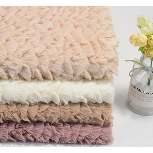 PV velvet Fabric Brush velvet wavy plush Polyester sofa cover pillow DIY flannel clothing Handmade Sewing quilting