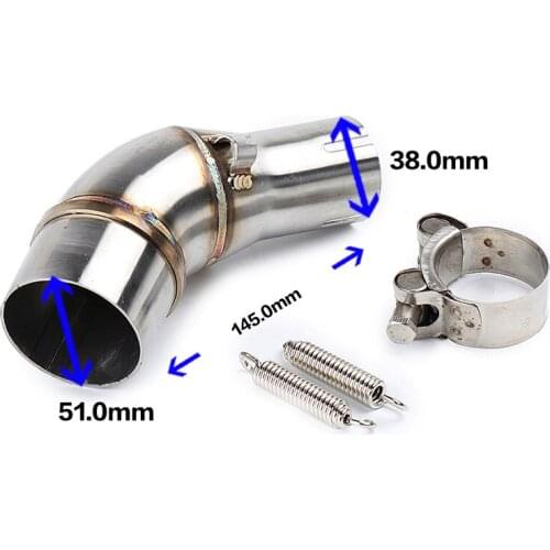 R25 R3 Motorcycle exhaust pipe muffler connect middle link pipe stainless stee interface tube For Yamaha r25 r3 silp-on
