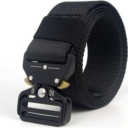 Tactical Belt Men Adjustable Heavy Duty Military Tactical Waist Belts with Metal Buckle Nylon Belt Hunting Accessories Belt