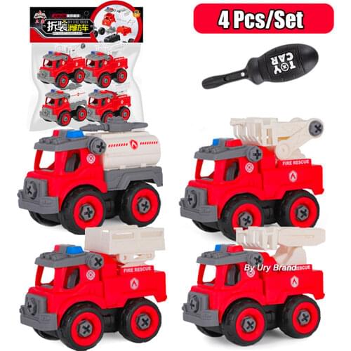 DIY Nut Disassembly City Engineering Truck Car Excavator Bulldozer Screw Boys Creative Tool Education Toys Model For Little Kids