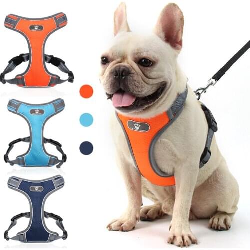 Dog Harness Medium And Large Dogs Chest Back Oxford Cloth Reflective Dog Safety Harness Adjustable Dog Supplies Golden Retriever