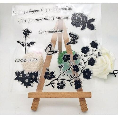 14x14cm Beautiful Says Clear Stamps Transparent Seal Silicone Seal TPR Christmas Wedding Roller Stamps DIY Scrapbook Album Card