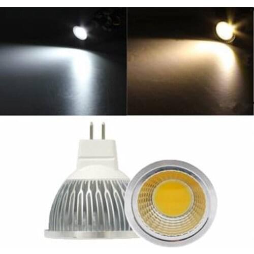 12V LED MR16 COB Spot Light Bulb 5W Bayonet Fittings Cabinet Down Lamp Spotlight Ampoule Warm white/white Energy Saving