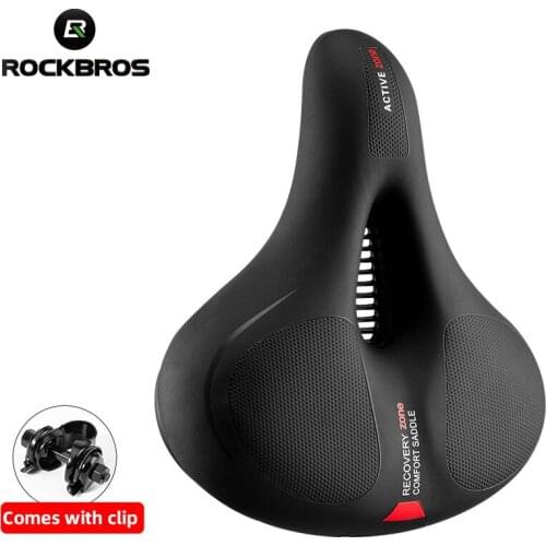 ROCKBROS Bicycle Saddle PU Surface Soft Memory Rainproof Sponge Damping Bike Seat Saddle MTB Road Bike Saddle Seat