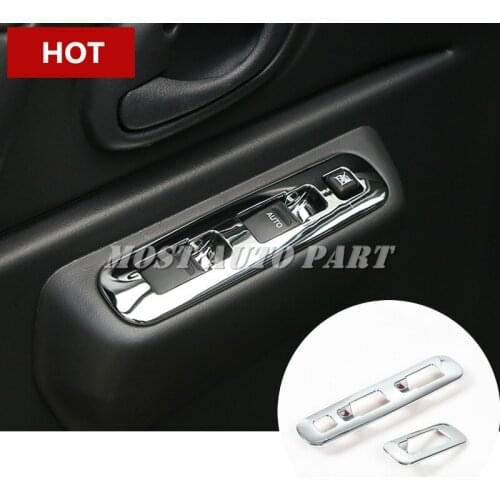 Inner Car Door Armrest Window Switch Trim Cover For Suzuki Jimny 2007-2017 Silver/Red Car Decoration Car Accessories Car Trim