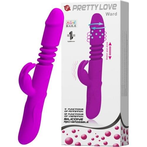 Up and Down Thrusting Rotating Dildo Rabbit Vibrator Sex Toy Clitoris Stimulator Penis G-spot Massage Wand for Women Masturbator