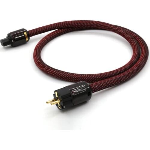 High performance gold plated Super pure copper AC power cable hifi power cord with EU version P-079E/C-079 connectors