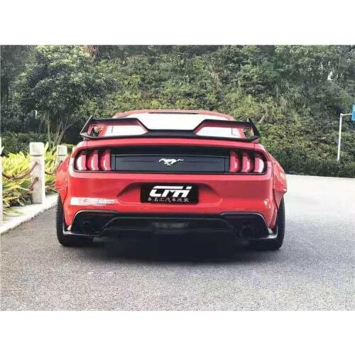 ABS/Carbon Fiber Car Rear Wing Trunk Lip Spoilers Elevated Large Spoiler Fits For Ford Mustang Spoiler 2015 2016 2017 2018 2019