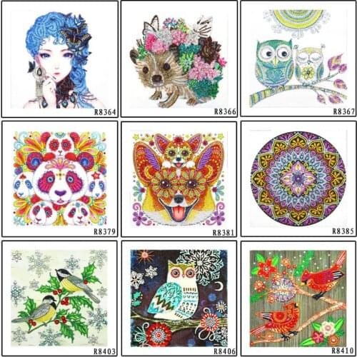 Animal Girl Panda 5D Special Shaped Diamond Painting Embroidery Needlework Rhinestone Crystal Cross Crafts Stitch Kit DIY