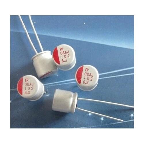 10pcs/lot Solid capacitor 1000UF 6.3V 8*8