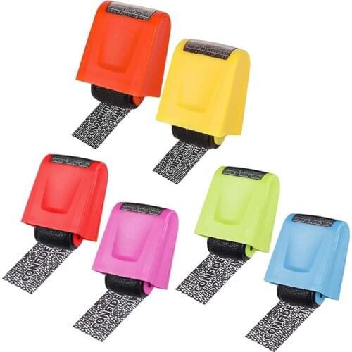 2 Pcs Identity Prevention Theft Stamp Identity Protection Guard Roller Stamp Wide Rolling Security Stamp