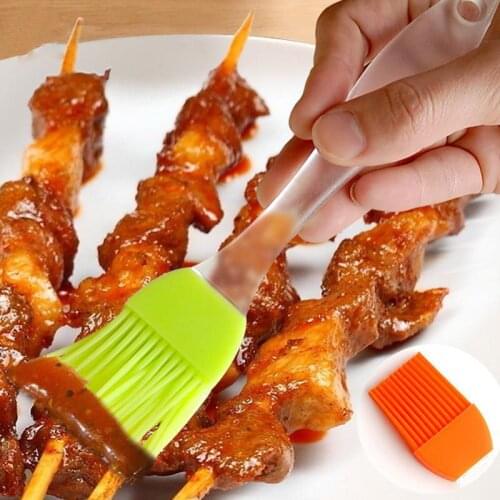 5PCS/LOT Silicone BBQ Basting Brush Barbeque Brushes High Temperature Barbecue Brush Tools Pastry Oil Brushes for Cake GCF022