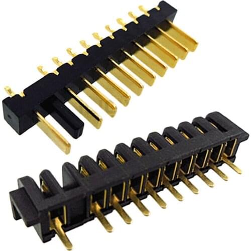 9pin laptop battery connector 2.5mm pitch 180 degree bend foot male and female plug