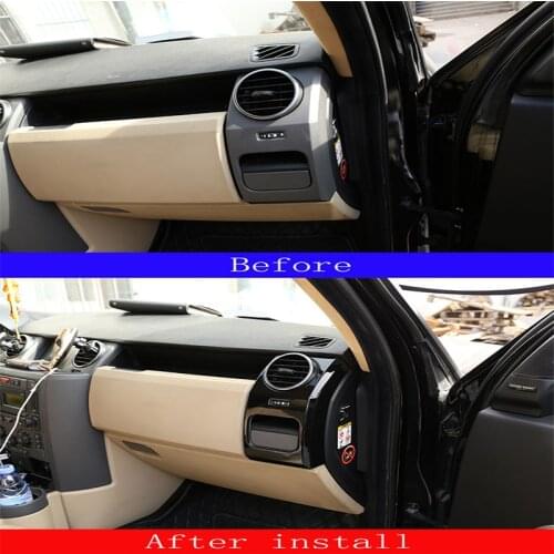 ABS Side Air Conditioning Vent Outlet Cover Trim Stickers for Land rover Discovery 3 LR3 2004-2009 Chrome/Black Car Accessories