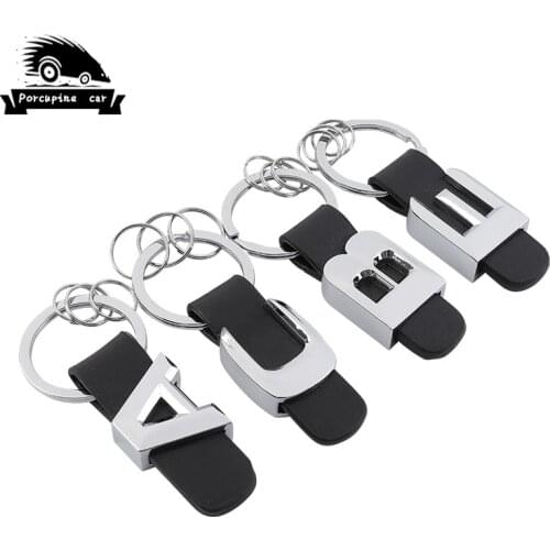 Car key chain leather key holder keychain for Mercedes Benz A C B E Class key chain alloy auto accessories