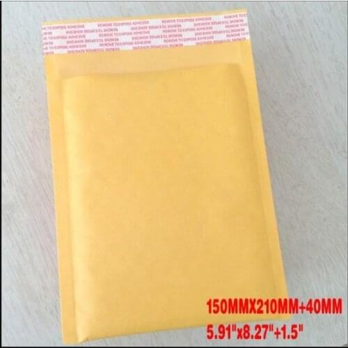 Free Shipping Packaging Bags 15cmX21cm 50pcs/lot Kraft Paper Bubble Envelope Padded Bubble Mailer Bag For Parcel Deliver
