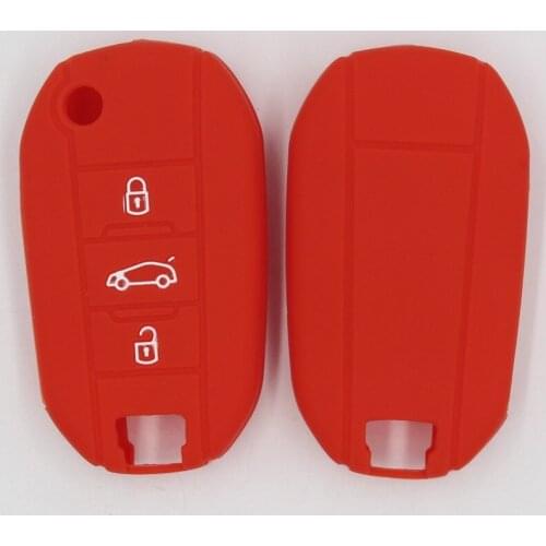 2PC Case Car Key Cover Protect Silicone Rubber C-Triomphe Xsara For Peugeot 307 308 407 207 SW Berlingo For Citrien C3 C4 Picass
