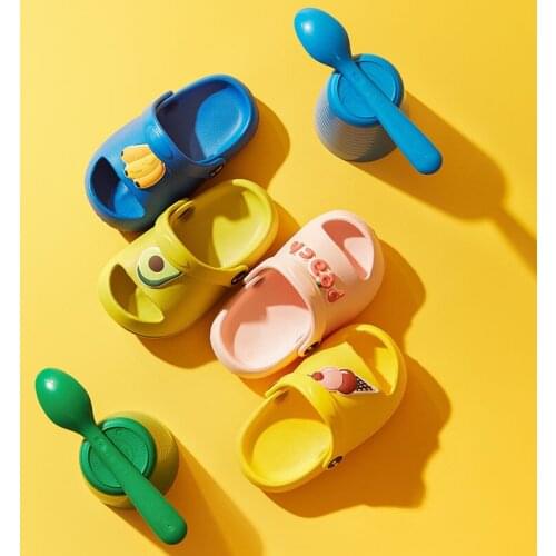 Spring Summer Children Shoes For Girl Boy 2021 New Casual Fashion Cartoon Active Kid Baby Toddler Flip Flop Rubber