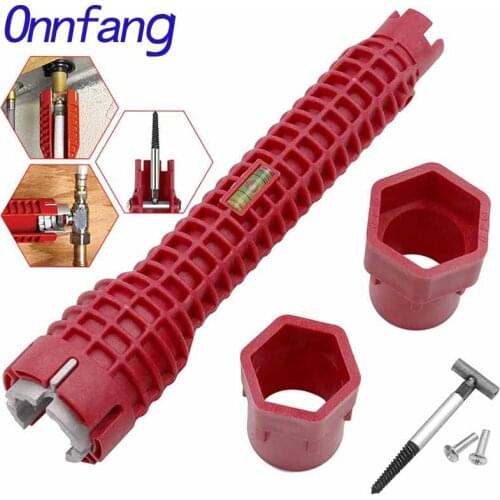 8 In 1 Flume Wrench Anti-slip Kitchen Sink Key Repair Wrench Bathroom Faucet Assembly Plumbing Installation Wrench Set