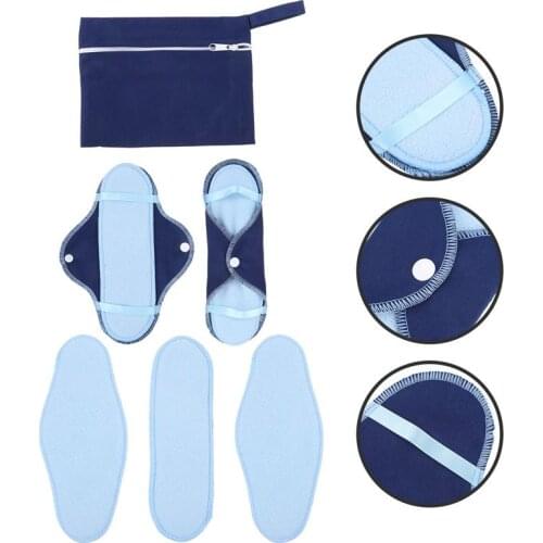 1 Set Of 8pcs Sanitary Pads Polar Fleece Sanitary Napkins Washable Nursing Mats