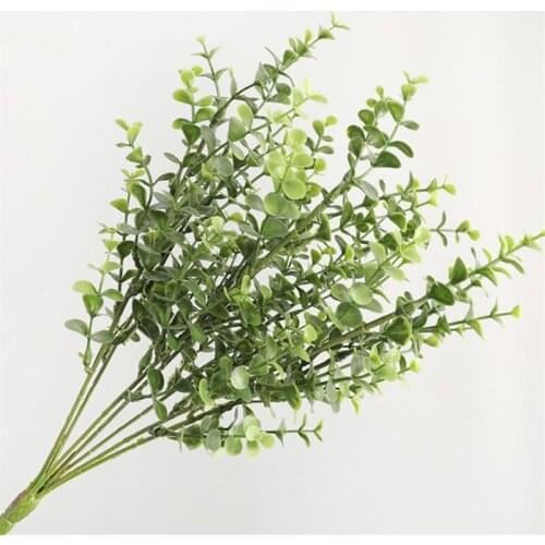 Artificial Plant Plastic Flower Fake Leaves Plastic Plant For Wedding Garden Home Decorative Fake Plant Simulation Flowers