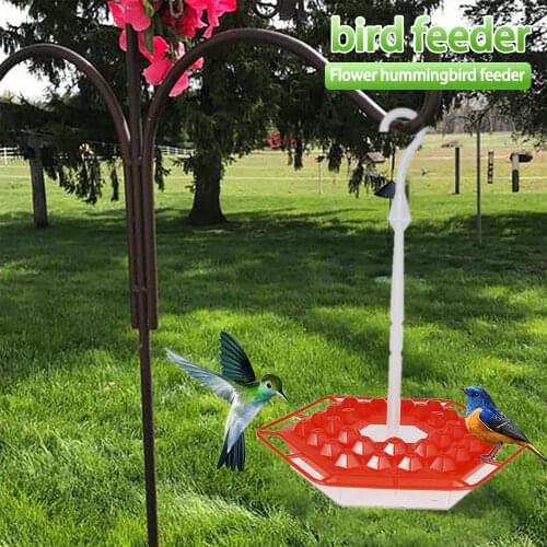 Bird Feeder Hummingbird Feeder Hexagon Feeding Stations for Outdoor Courtyard Bird Fountain