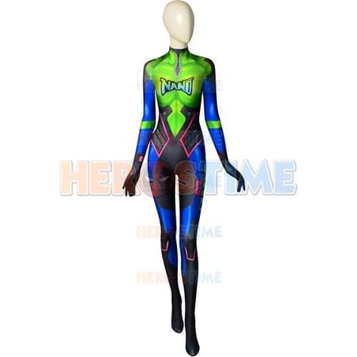 3D Print Cola D.Va Skin Cosplay Costume Custom Made Game Lycra DVA Nano Zentai Suit Halloween Party Bodysuit