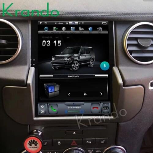 Krando car radio Android 9.0 10.4" Tesla Vertical touch screen player for Land Rover Discovery 4 2011-2016 gps navigation system