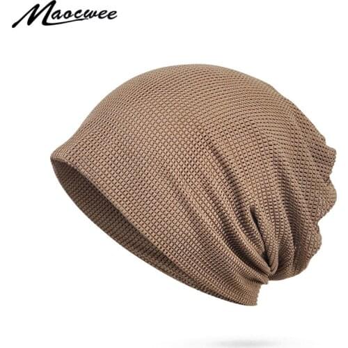 Summer Breathable Beanies Hats For Women Men Solid Color Mesh Hedging Cap Outdoor Sports Thin Windproof Soft Skullies Beanie Hat