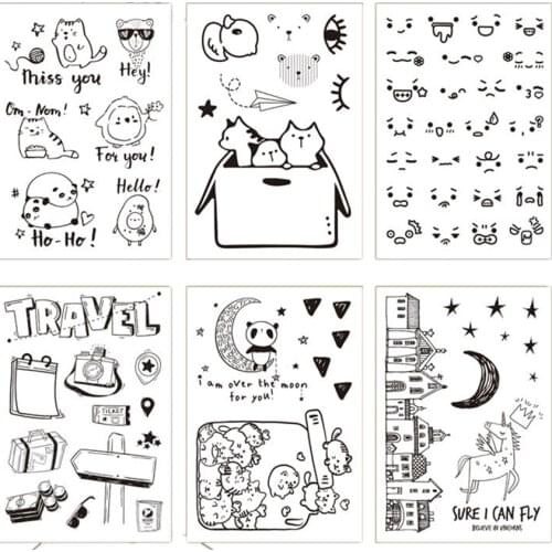 Hot selling Cute pet alphabet transparent clear stamp / silicone seal roller stamp DIY scrapbook album / card production